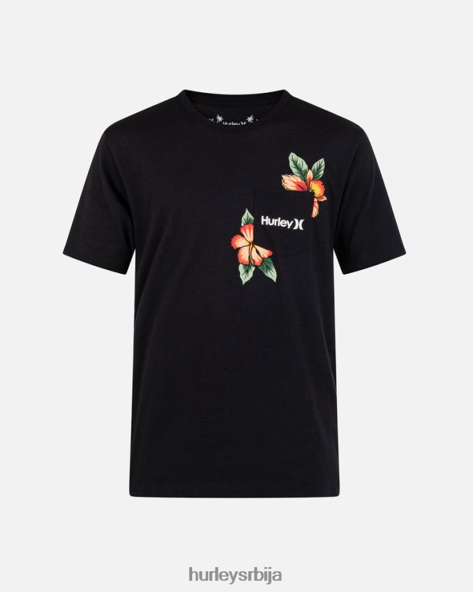 одећу ср Hurley мушкарци свакодневна халекулани мајица кратких рукава са џеповима црн 46R66016
