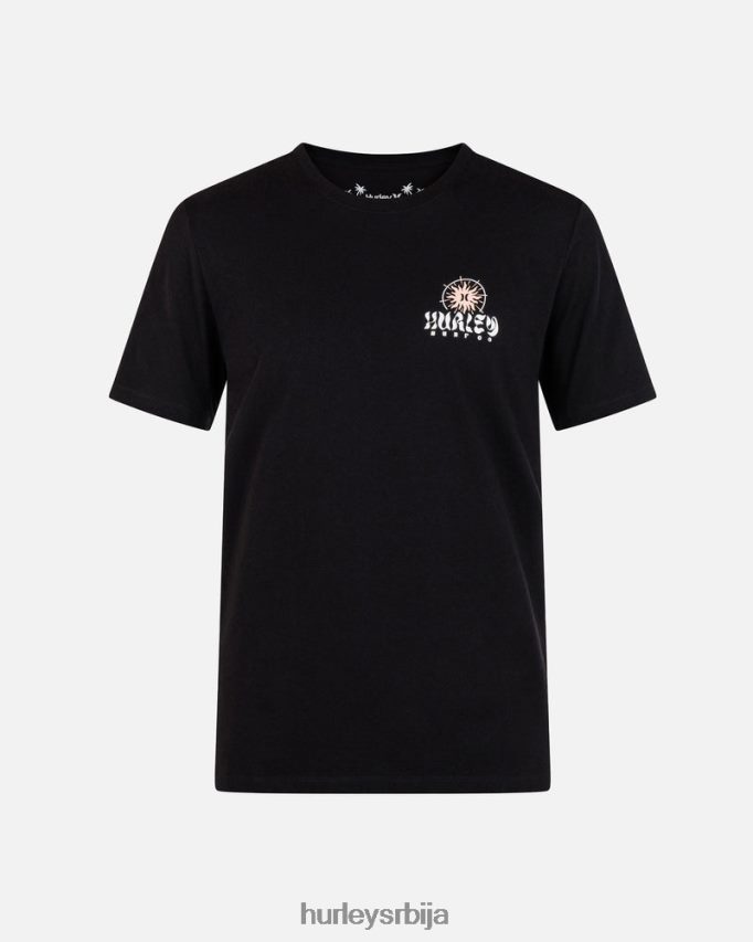 одећу ср Hurley мушкарци свакодневна мајица кратких рукава цосмиц гроове црн 46R66019