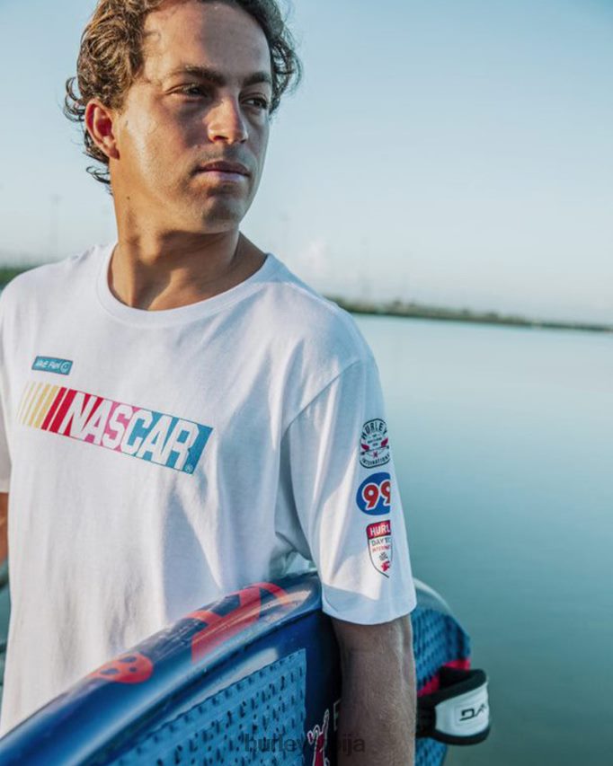 одећу ср Hurley мушкарци мајица кратких рукава насцар к свакодневна патцх бео 46R660261