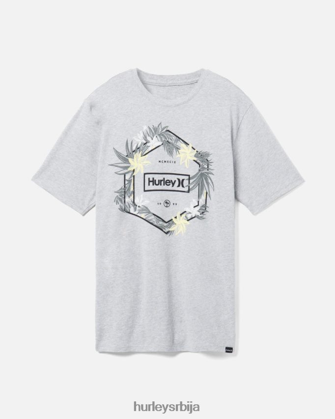одећу ср Hurley мушкарци свакодневна џунглер мајица тамно сиви вријесак 46R660285