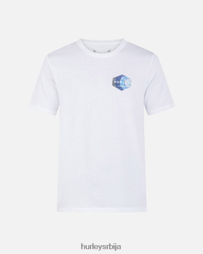 одећу ср Hurley мушкарци свакодневна мајица кратких рукава со гнар бео 46R66029