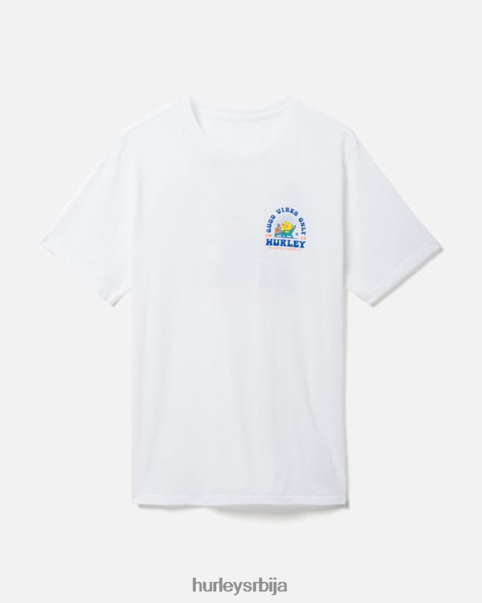 одећу ср Hurley мушкарци свакодневни опран одмор кратких рукава бео 46R660296