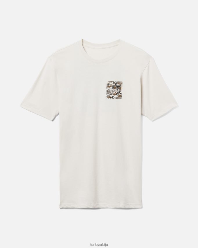одећу ср Hurley мушкарци свакодневна мајица са четири угла кост 46R660305