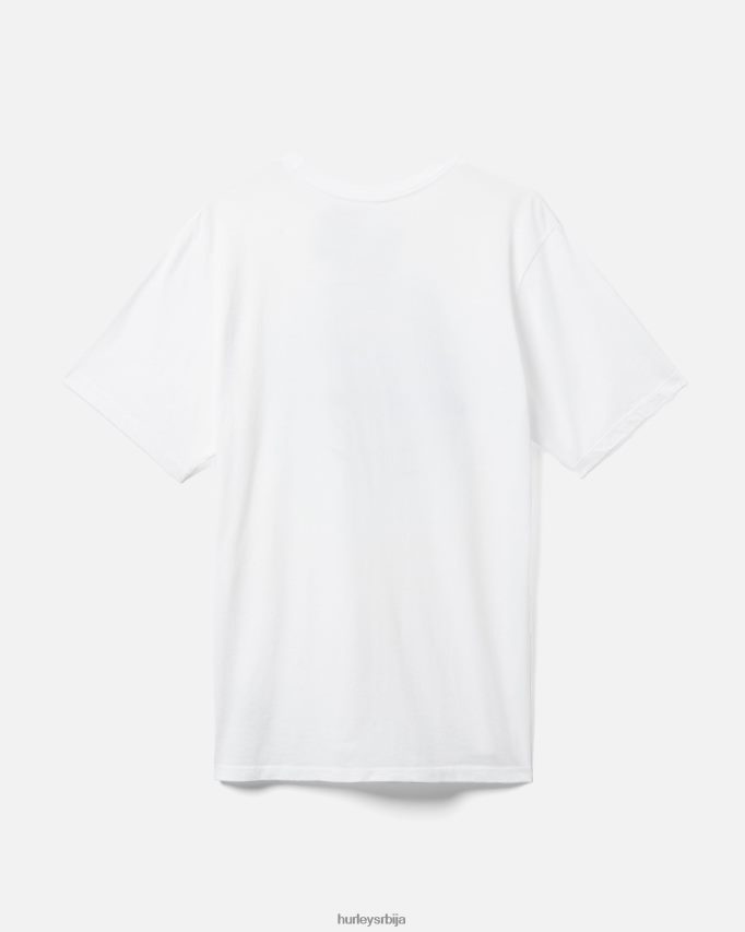 одећу ср Hurley мушкарци свакодневна етикета кратких рукава бео 46R660316