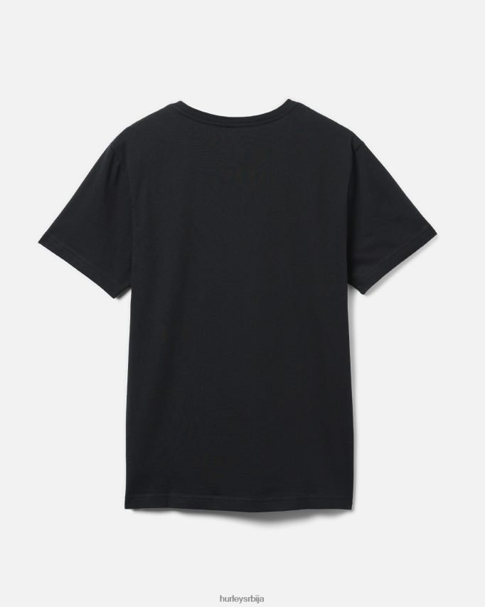 одећу ср Hurley мушкарци мајица са графиком од памучног дреса у кутији са логотипом црн 46R66032