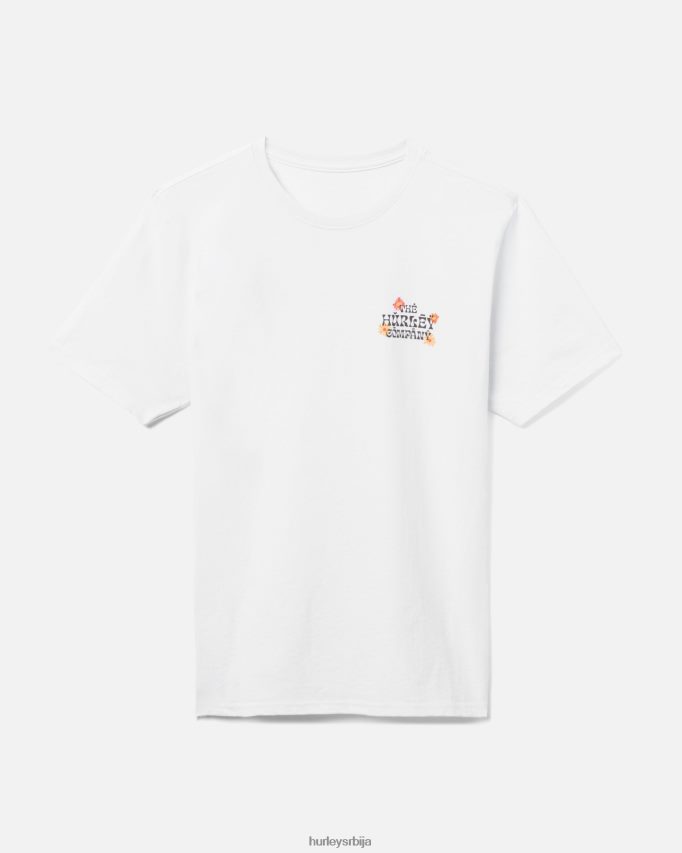 одећу ср Hurley мушкарци мајица од рециклираног мртвог цвећа бео 46R660332