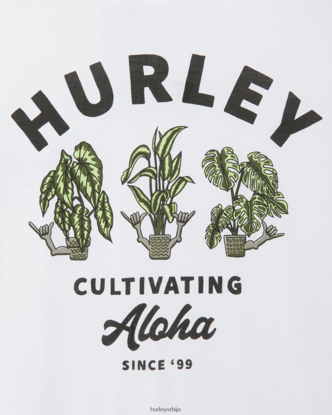 одећу ср Hurley мушкарци мајица за свакодневну култивацију бео 46R660339