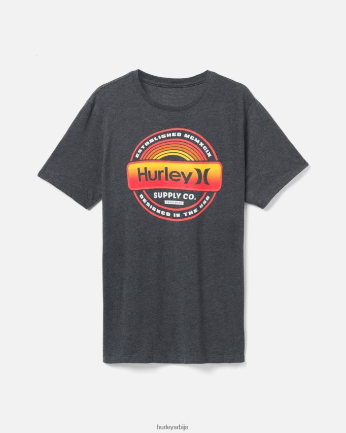 одећу ср Hurley мушкарци свакодневна етикета кратких рукава црни вријесак 46R660357