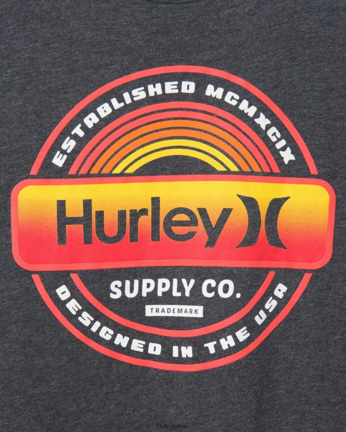 одећу ср Hurley мушкарци свакодневна етикета кратких рукава црни вријесак 46R660357