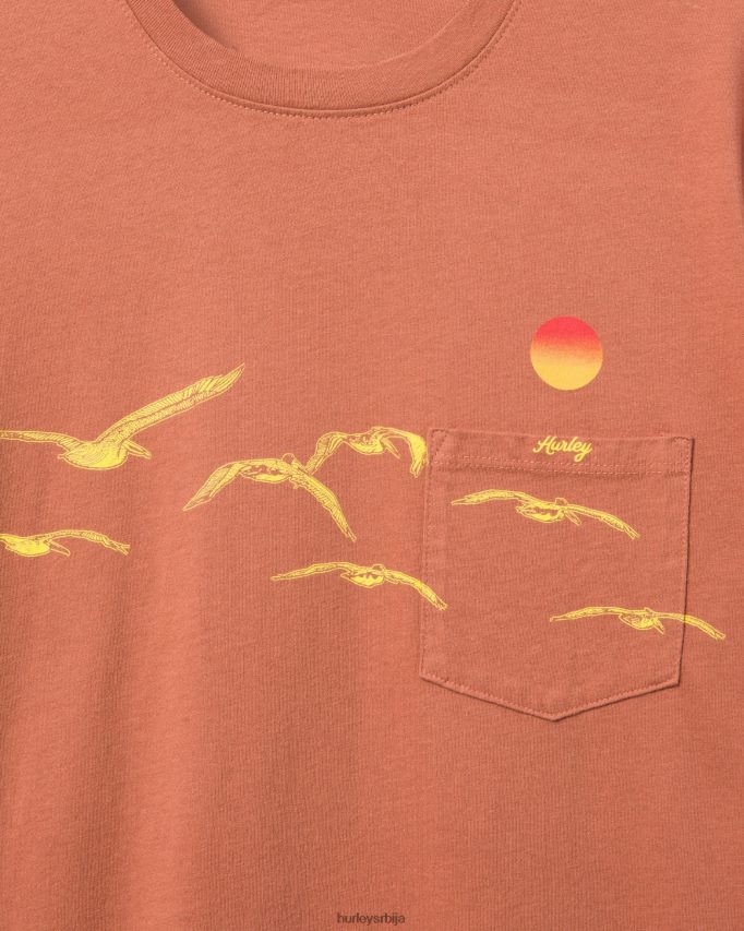 одећу ср Hurley мушкарци свакодневна мајица са џепним џепом сионска рђа 46R660360