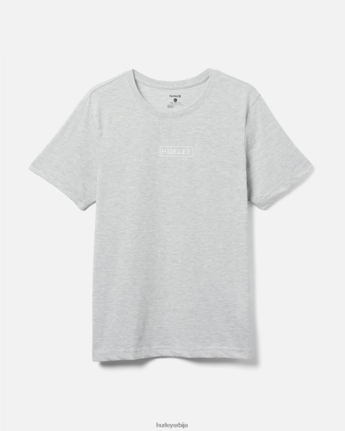 одећу ср Hurley мушкарци мајица са графиком од памучног дреса у кутији са логотипом сива/сива 46R66036