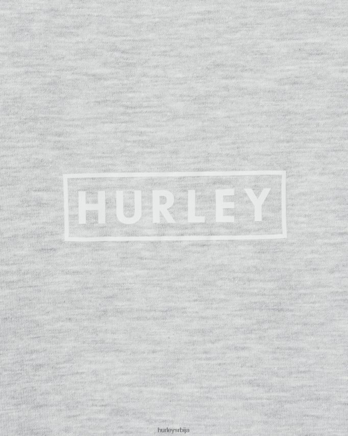 одећу ср Hurley мушкарци мајица са графиком од памучног дреса у кутији са логотипом сива/сива 46R66036