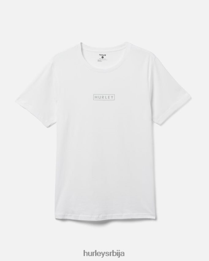 одећу ср Hurley мушкарци мајица са графиком од памучног дреса у кутији са логотипом бео 46R66037