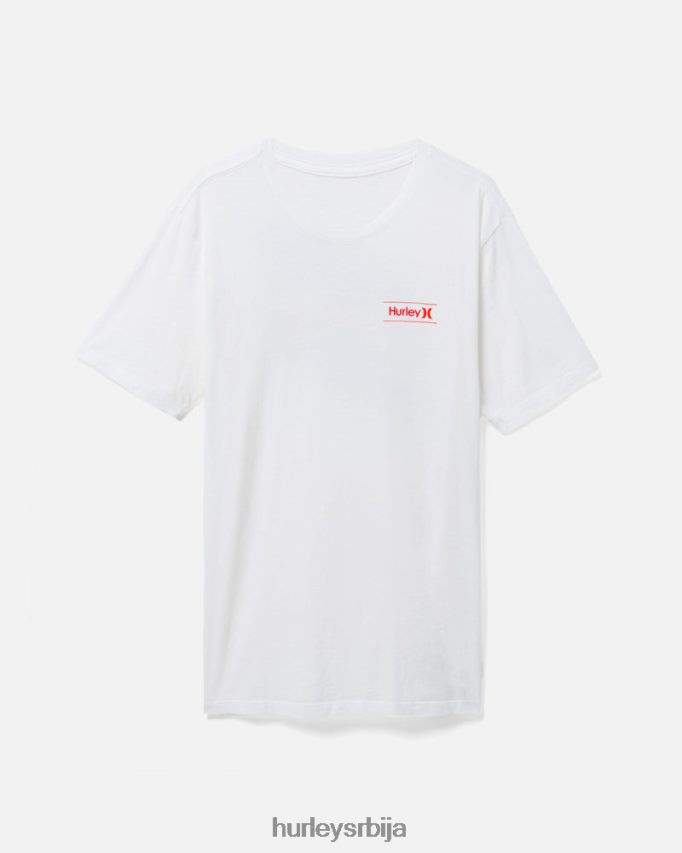 одећу ср Hurley мушкарци свакодневно опрана једна једина исечена мајица кратких рукава бео 46R660379
