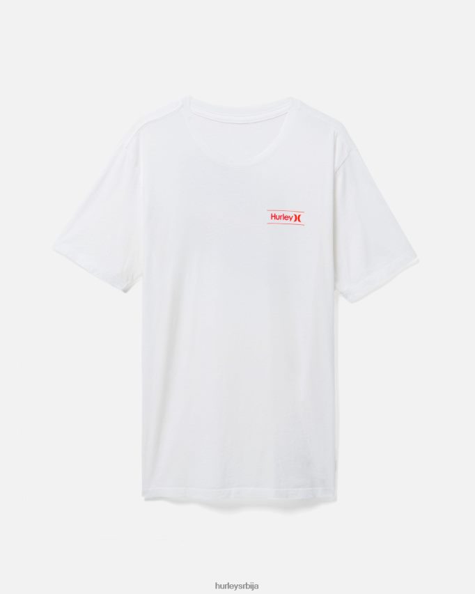 одећу ср Hurley мушкарци свакодневно опрана једна једина исечена мајица кратких рукава бео 46R660379