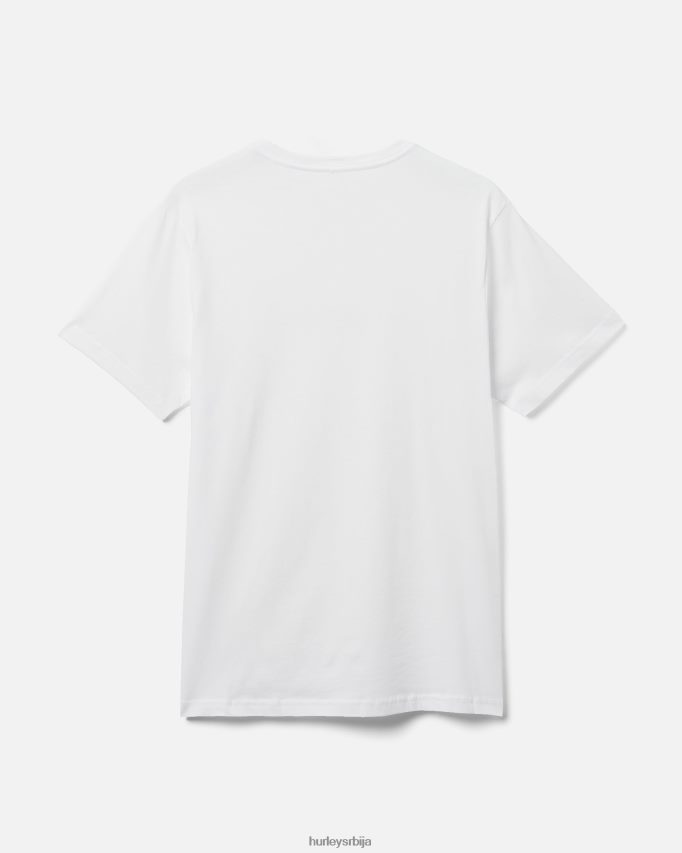 одећу ср Hurley мушкарци мајица са графиком од памучног дреса у кутији са логотипом бео 46R66037