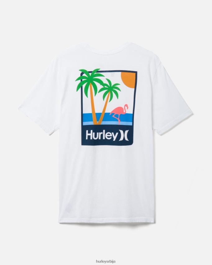 одећу ср Hurley мушкарци свакодневни минго кратки рукав бео 46R660393
