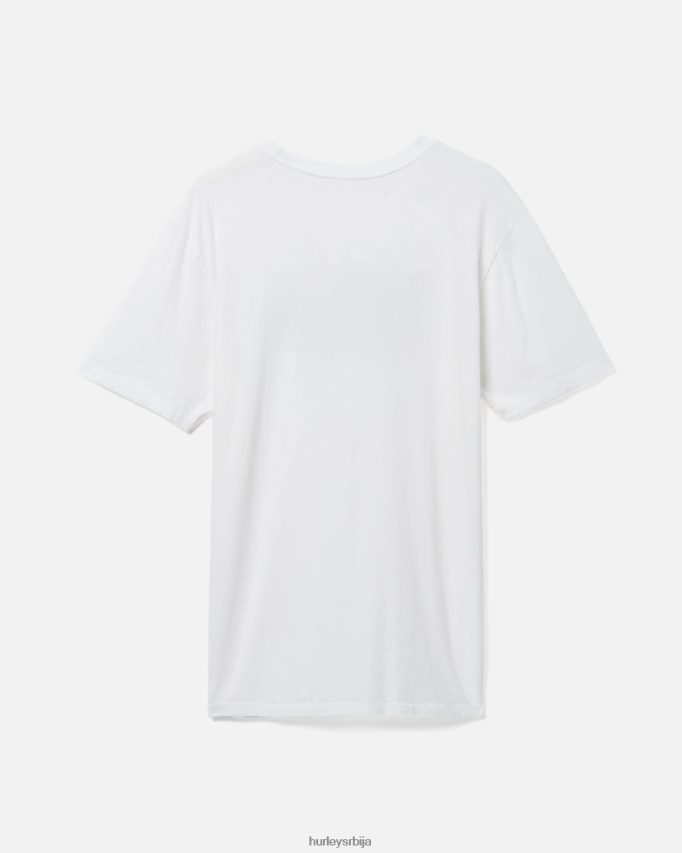 одећу ср Hurley мушкарци свакодневна опрана тропиц оптиц мајица кратких рукава бео 46R660399