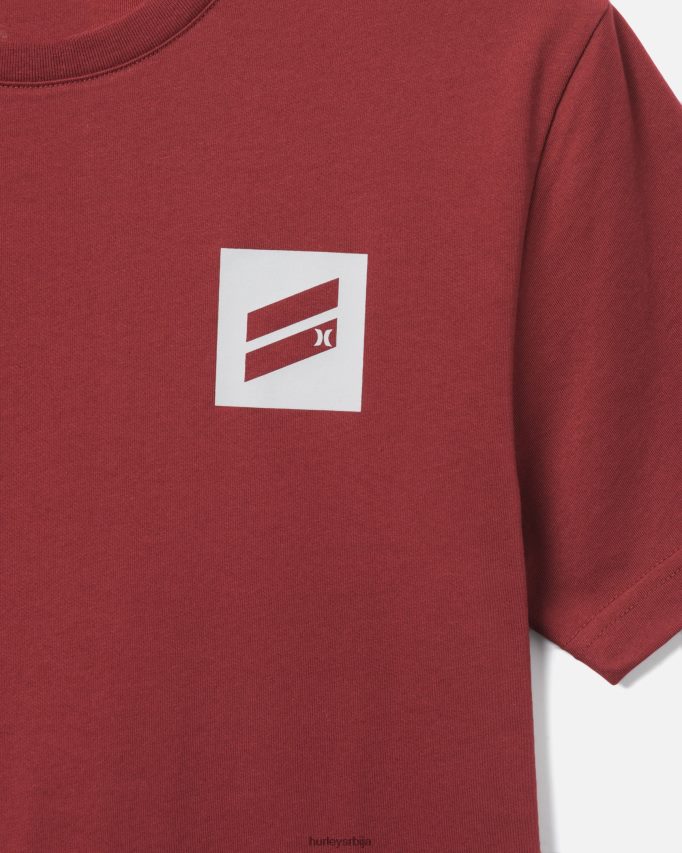 одећу ср Hurley мушкарци постоје боотцамп сува мајица кратких рукава за перформансе бордо 46R66039