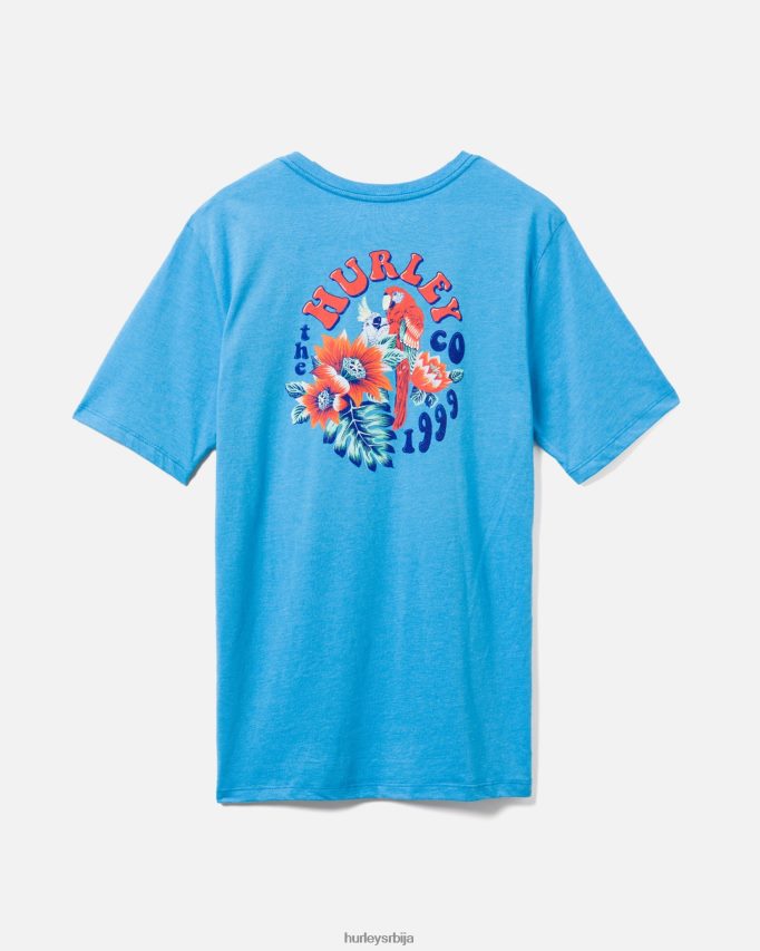 одећу ср Hurley мушкарци свакодневна папагајска забава кратких рукава индо плава 46R660402