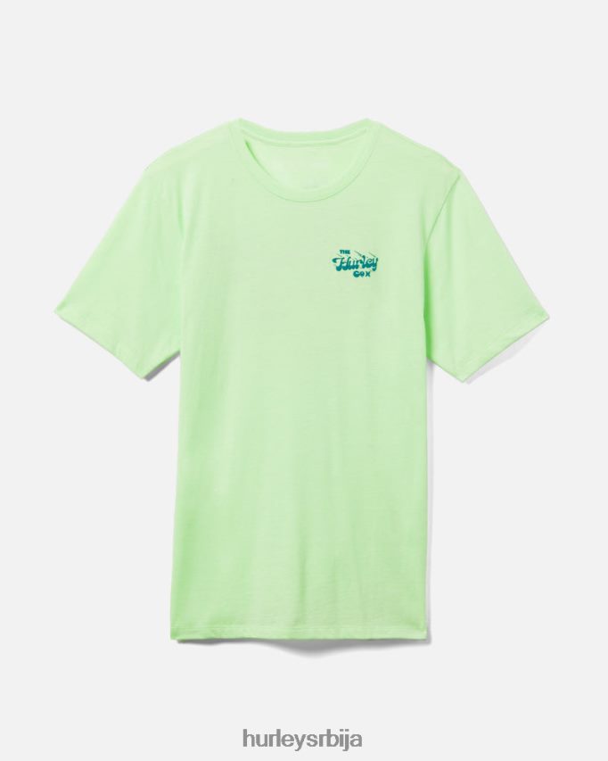 одећу ср Hurley мушкарци свакодневно опрана шатки мајица кратких рукава светло зелена 46R660409