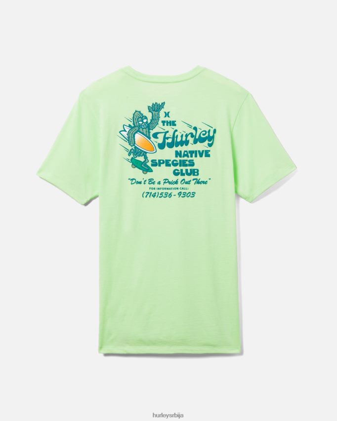одећу ср Hurley мушкарци свакодневно опрана шатки мајица кратких рукава светло зелена 46R660409