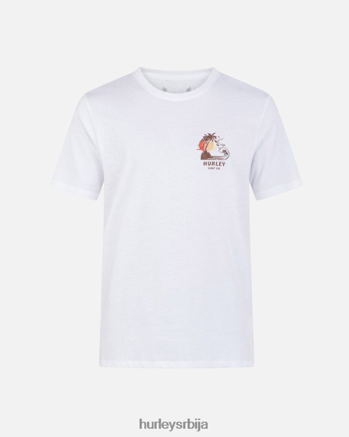 одећу ср Hurley мушкарци мајица кратких рукава за свакодневну забаву на острву бео 46R66066