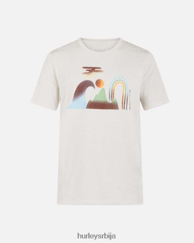 одећу ср Hurley мушкарци свакодневна мајица кратких рукава ван хоризонта кост 46R66068