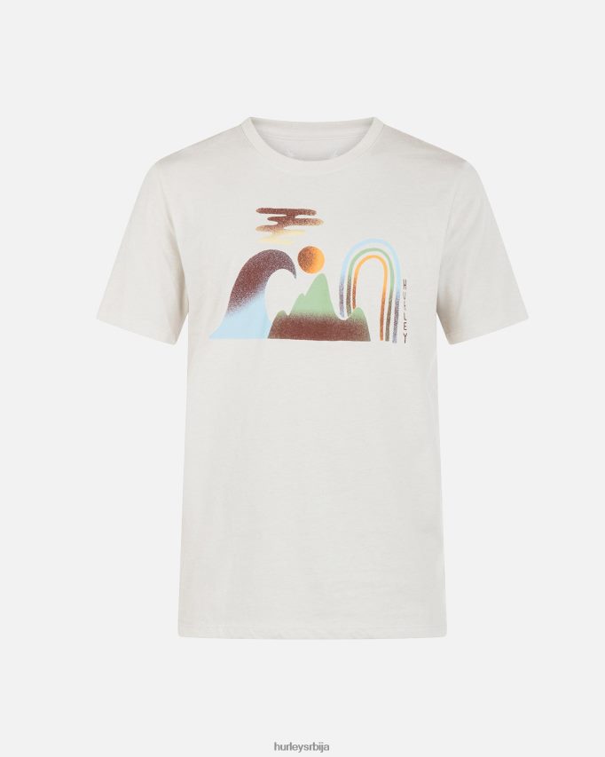 одећу ср Hurley мушкарци свакодневна мајица кратких рукава ван хоризонта кост 46R66068