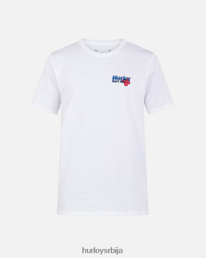 одећу ср Hurley мушкарци мајица кратких рукава за свакодневну птичицу бео 46R66069
