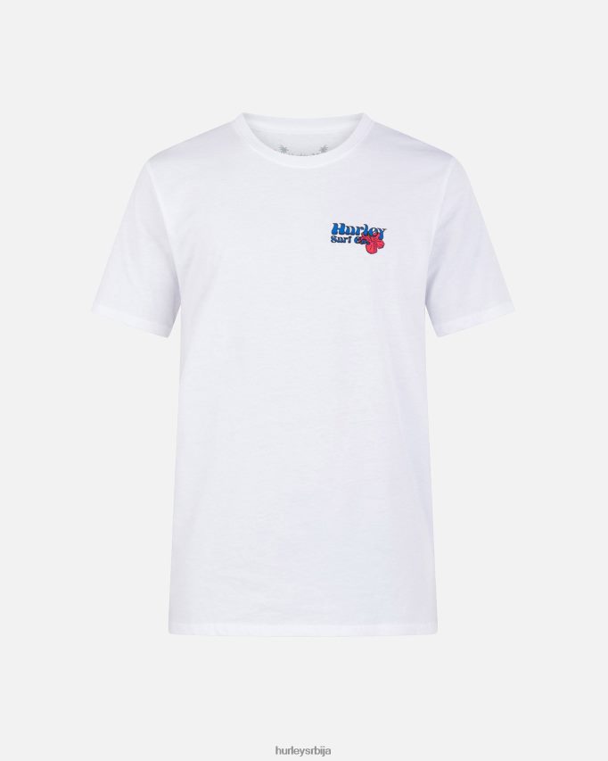 одећу ср Hurley мушкарци мајица кратких рукава за свакодневну птичицу бео 46R66069