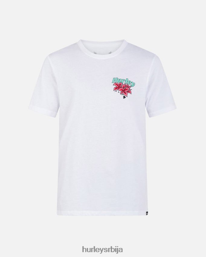 одећу ср Hurley мушкарци свакодневна алоха женска мајица кратких рукава бео 46R66072