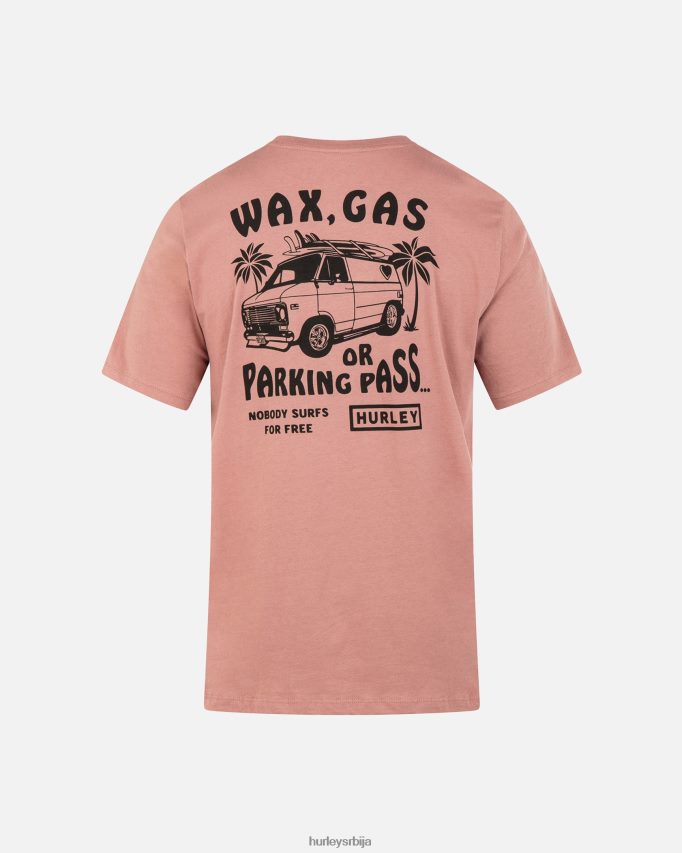 одећу ср Hurley мушкарци мајица кратких рукава за свакодневно паркирање фантомска ружа 46R66073
