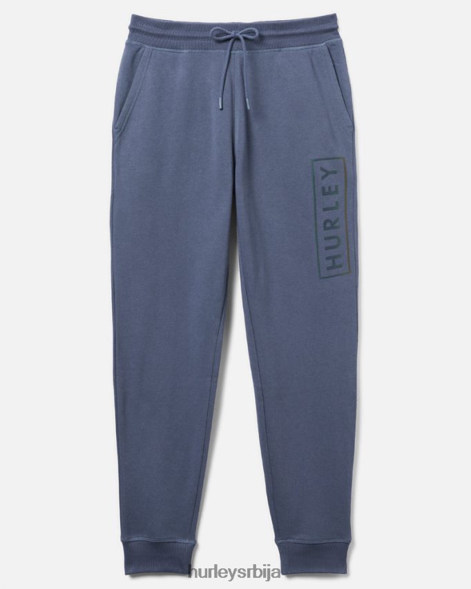 одећу ср Hurley мушкарци постоји упакован лого опуштеног кроја памучни флис јоггер тамно плава 46R66061