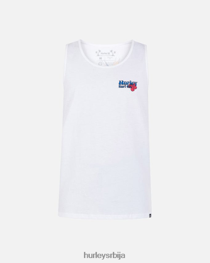 одећу ср Hurley мушкарци свакодневни резервоар за птице бео 46R66071