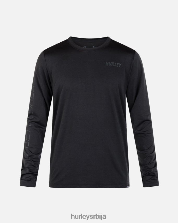 одећу ср Hurley мушкарци х2о-дри еастон упф мајица дугих рукава црни вријесак 46R66015