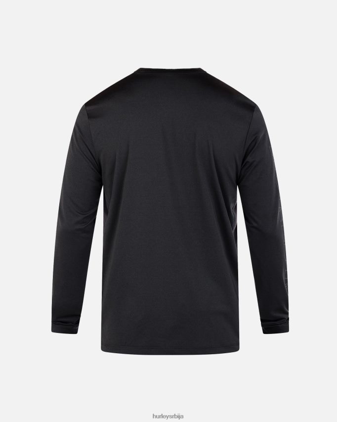 одећу ср Hurley мушкарци х2о-дри еастон упф мајица дугих рукава црни вријесак 46R66015