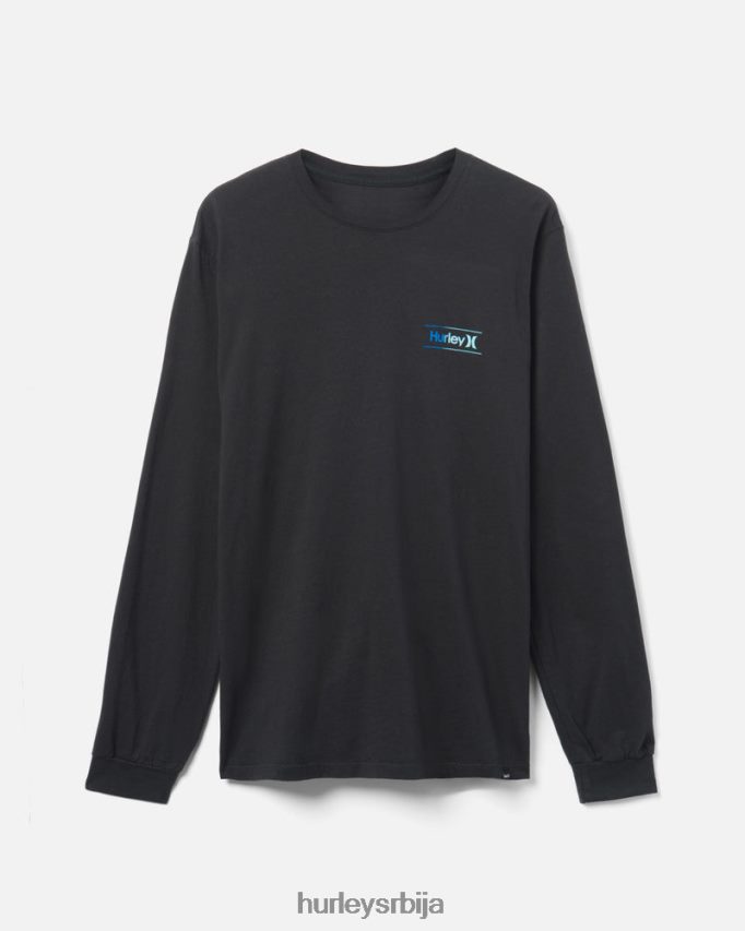 одећу ср Hurley мушкарци свакодневни један једини исечени дуги рукав црн 46R660311