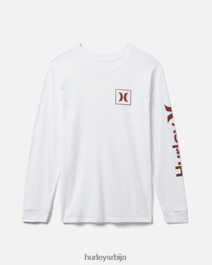 одећу ср Hurley мушкарци свакодневна једна једина икона дугих рукава бео 46R660314
