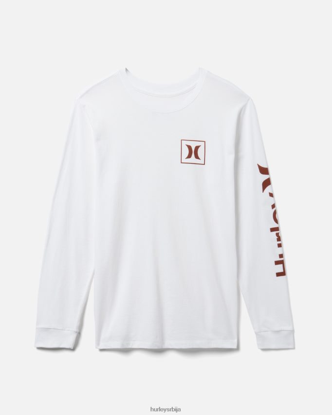 одећу ср Hurley мушкарци свакодневна једна једина икона дугих рукава бео 46R660314