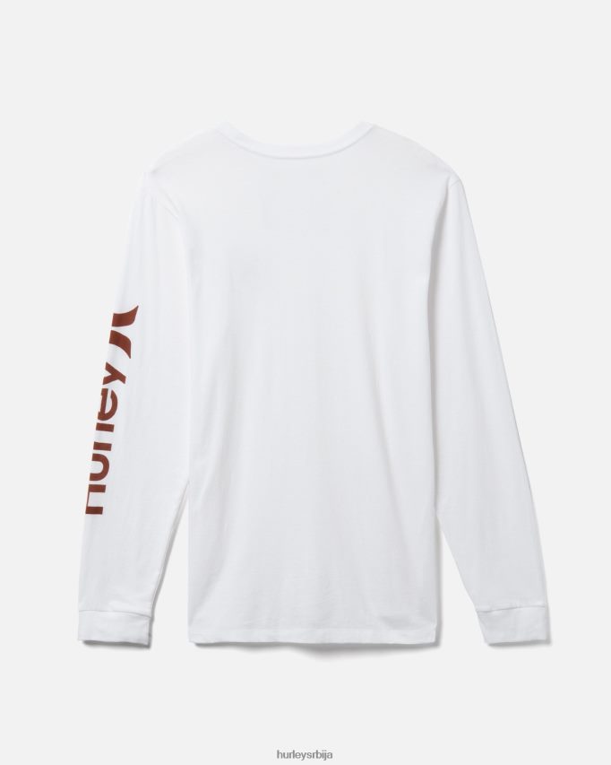 одећу ср Hurley мушкарци свакодневна једна једина икона дугих рукава бео 46R660314