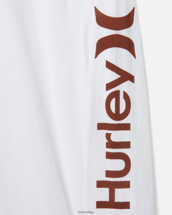 одећу ср Hurley мушкарци свакодневна једна једина икона дугих рукава бео 46R660314