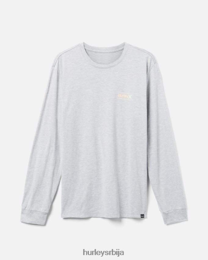 одећу ср Hurley мушкарци свакодневни један једини исечени дуги рукав тамно сиви вријесак 46R660344
