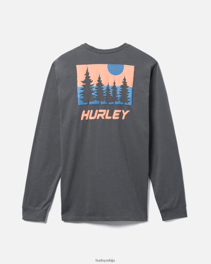 одећу ср Hurley мушкарци свакодневно истражујте зимзелени дуги рукав јонско сива 46R660377