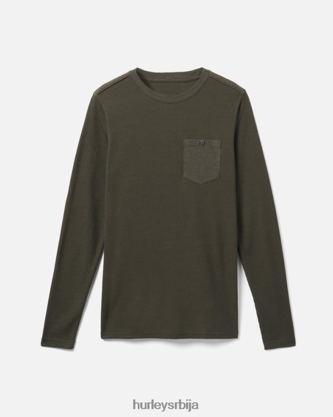 одећу ср Hurley мушкарци Фелтон термални дуги рукав тамно зелена 46R660388
