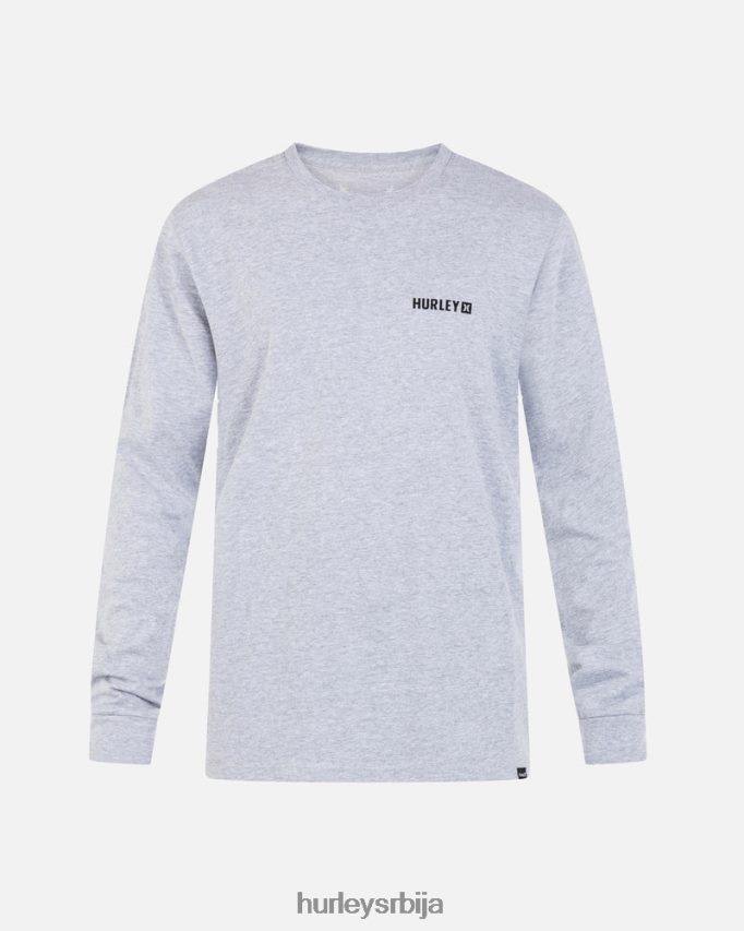 одећу ср Hurley мушкарци свакодневна мајица дугих рукава у кутији тамно сиви вријесак 46R66070