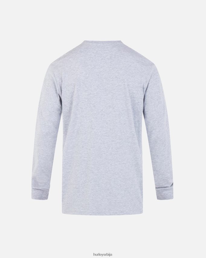 одећу ср Hurley мушкарци свакодневна мајица дугих рукава у кутији тамно сиви вријесак 46R66070